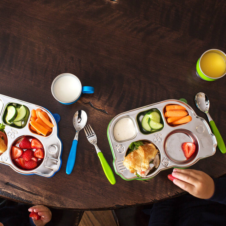 EZ Grip Toddler Kids Spoon and Fork Set w/ Case