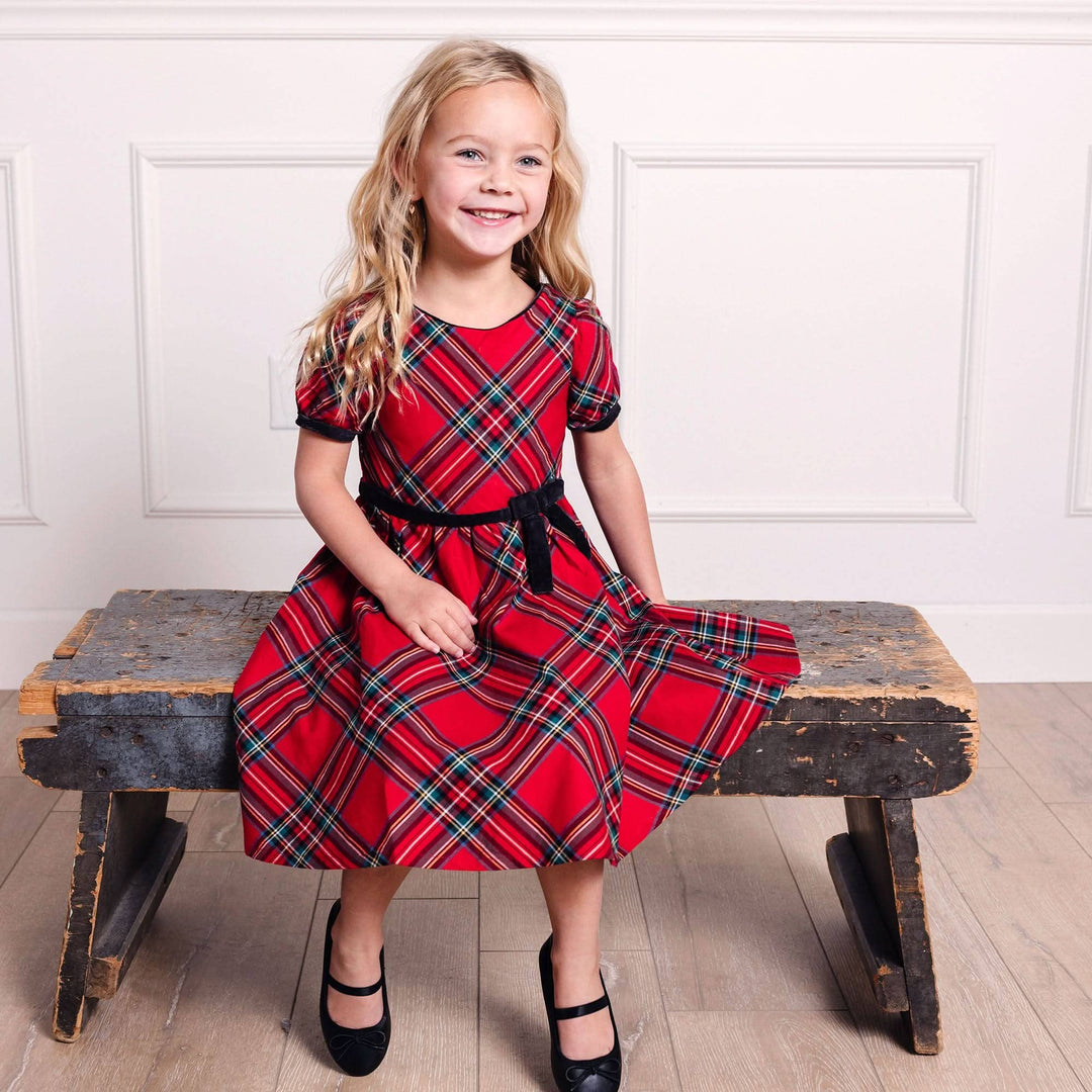 Party Dress - Red Holiday Tartan