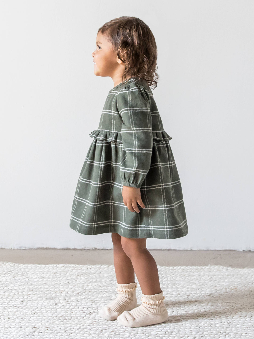 Sydney Flannel Dress - Cypress Plaid