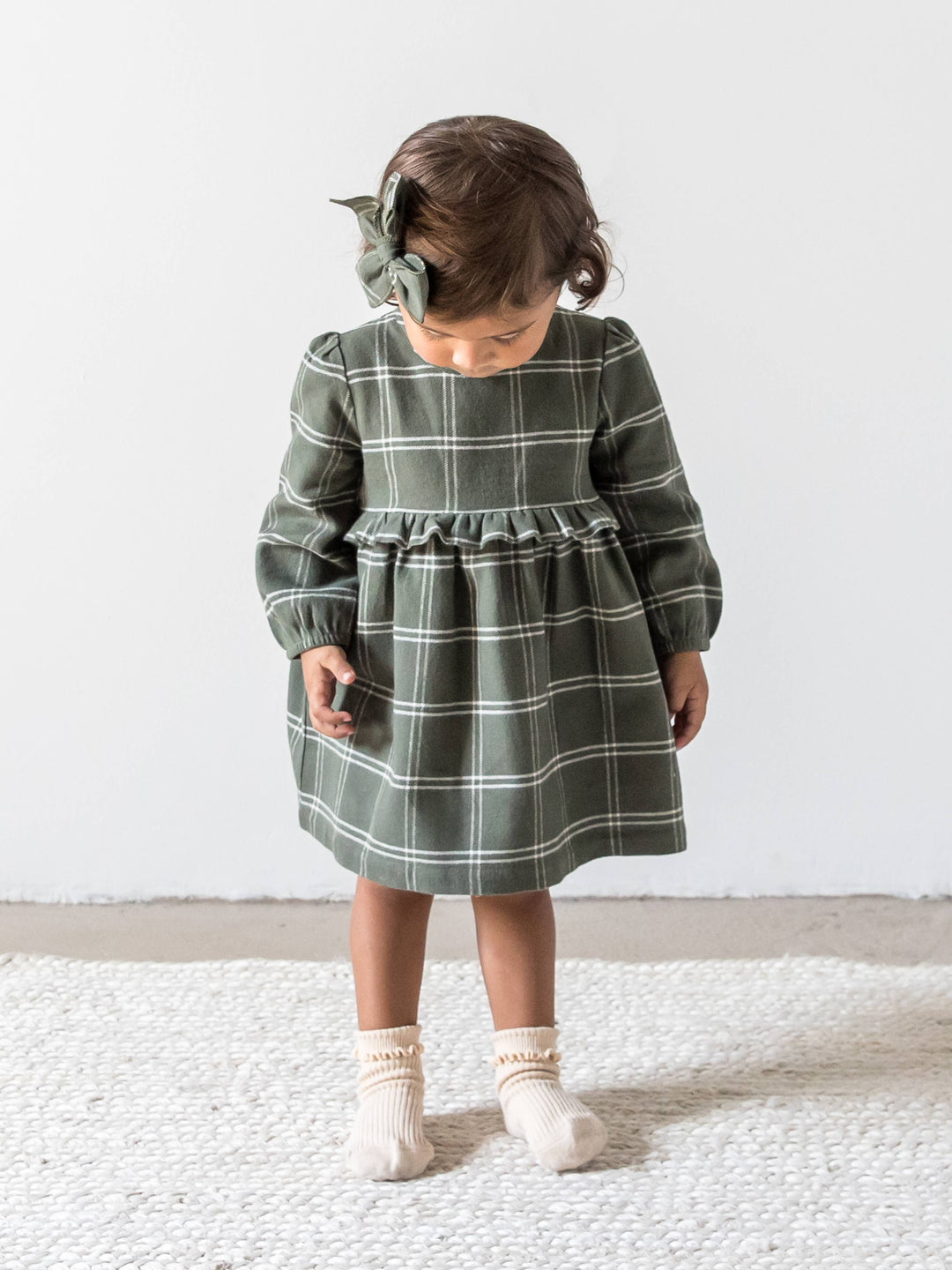 Sydney Flannel Dress - Cypress Plaid