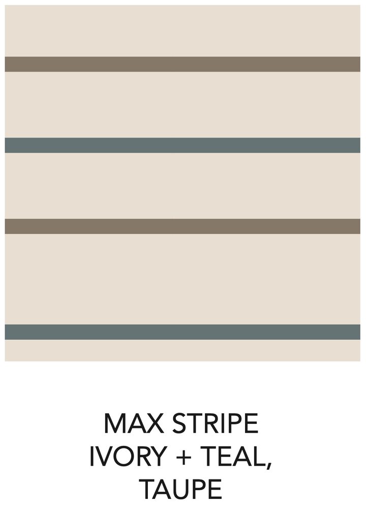 Aspen Romper - Max Stripe / Teal + Taupe