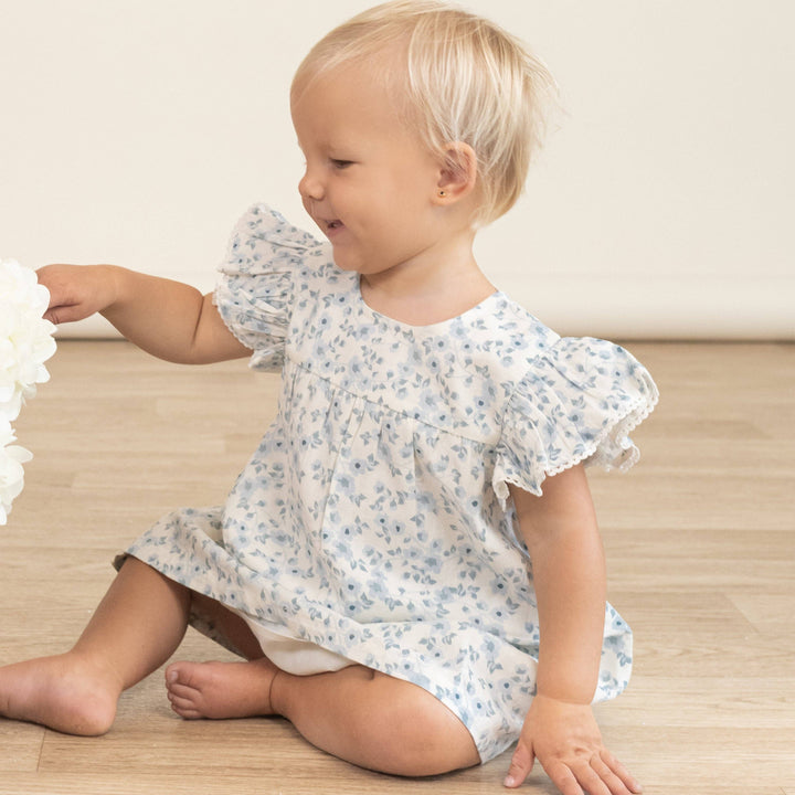 Flutter Dress - Blue Vines