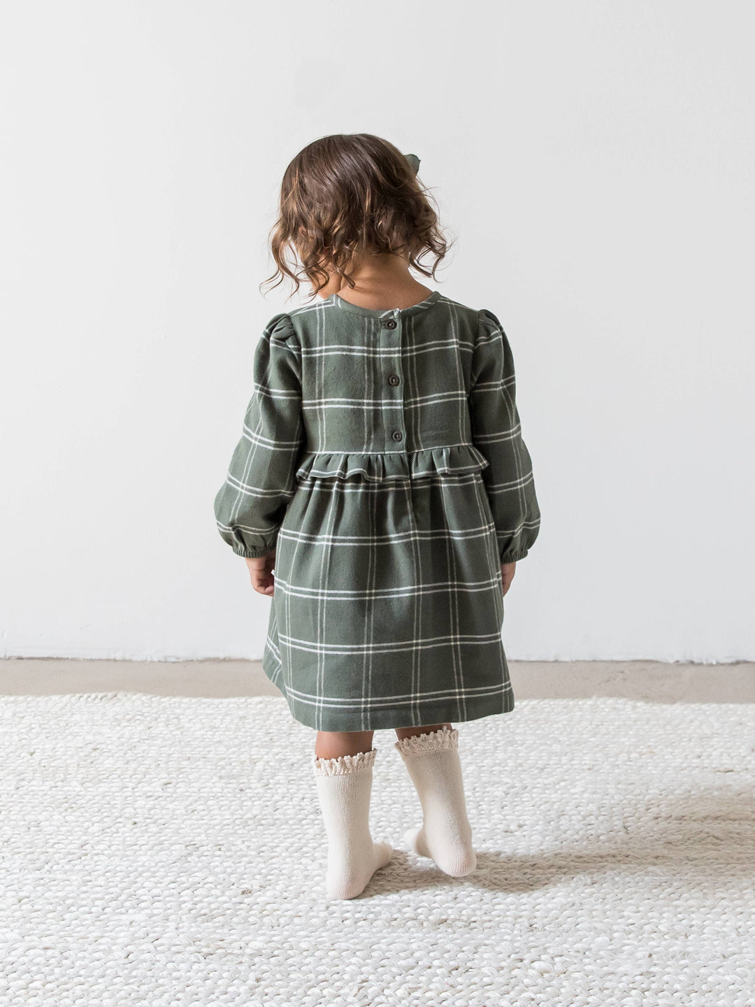 Sydney Flannel Dress - Cypress Plaid