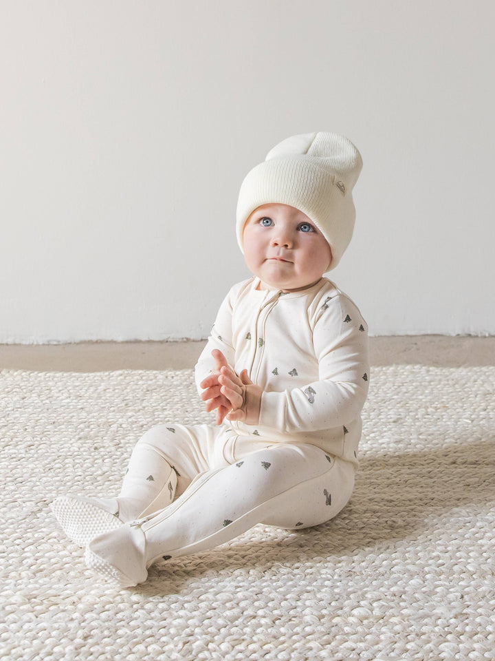 Baby Peyton Footed Sleeper - Tree Farm