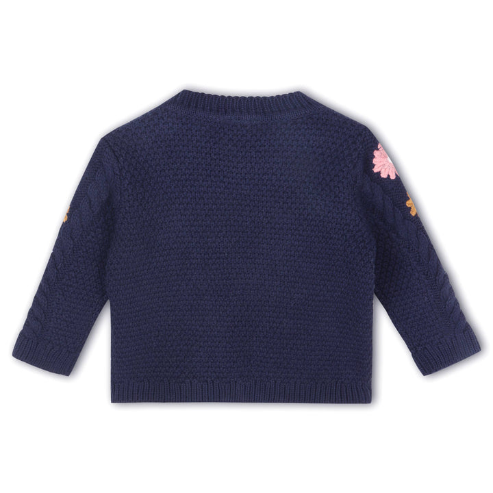 Floral Chunky Baby Sweater