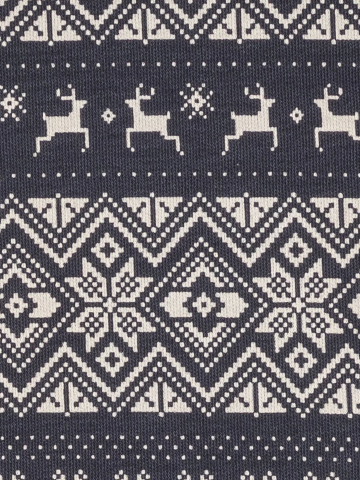 Baby Peyton Footed Sleeper - Fairisle / Navy