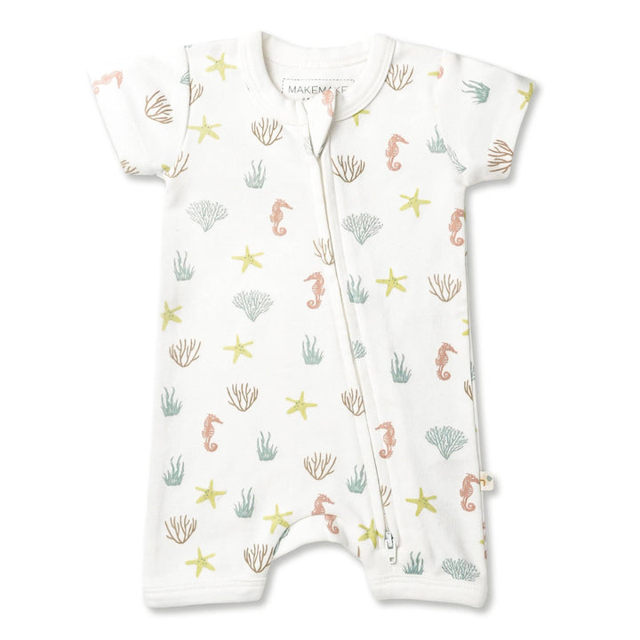 Zip Romper - Coral