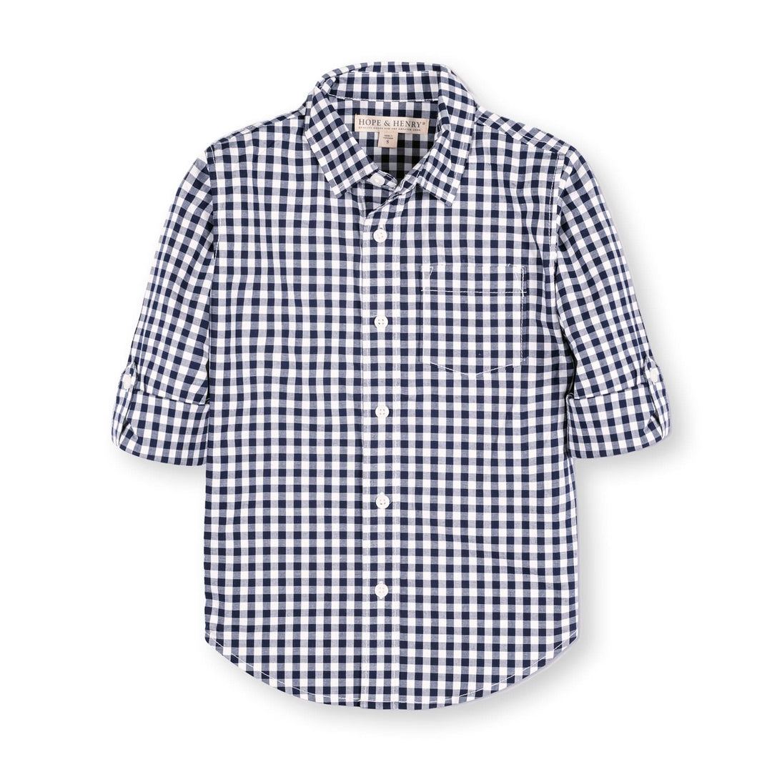 Organic Stretch Poplin Roll-Up Shirt