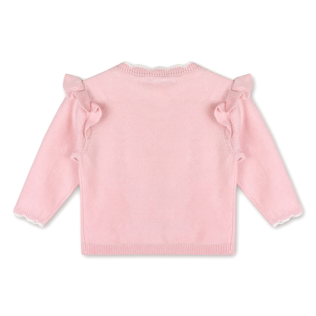 Bouquet Baby Cardigan: Blush Pink