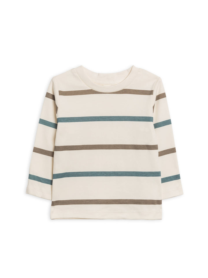 Turk Long Sleeve Crew - Max Stripe / Teal + Taupe