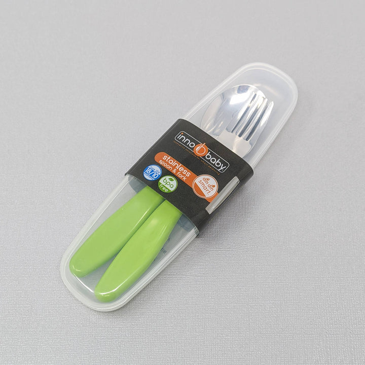 EZ Grip Toddler Kids Spoon and Fork Set w/ Case