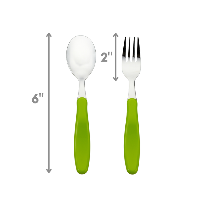 EZ Grip Toddler Kids Spoon and Fork Set w/ Case