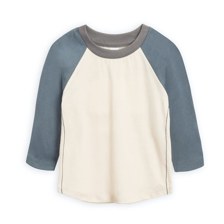 Louie Baseball Tee - Natural + Harbor